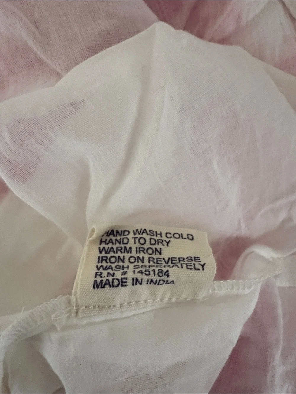 NIBI White Dress with Pink Embroidery - Women's Shift Dress- XS